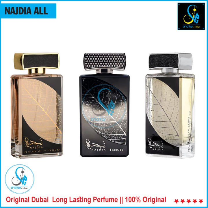Najdia Najdia Tribute Najdia In Gold Lattafa Eau De 100mL EDP Perfume  Fragrance Man Woman UAE ORIGINAL