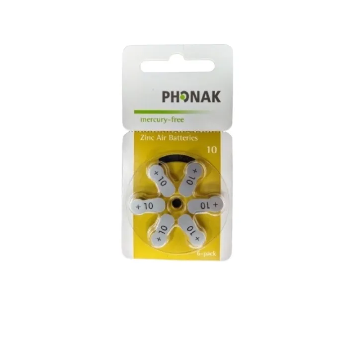 Ready to ship ORIGINAL Phonak Hearing Aid Battery Size 10 (6 pcs) Lazada