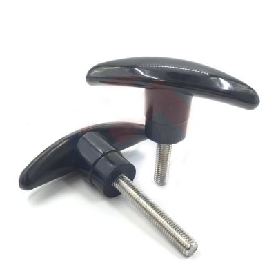 2pcs M6 one word bakelite grip screws bolts stainless steel T type handwheel knob handle arm hilt screw bolt 16mm-70mm length