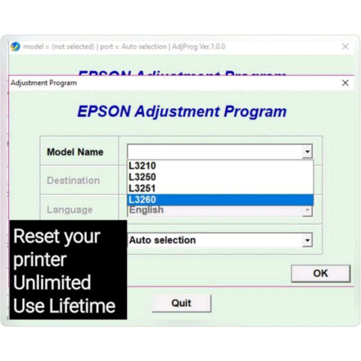 Epson L3210 L1210 L3250 L3251 L3260 L5290 Resetter Unlimited Pc Lazada Ph 5234