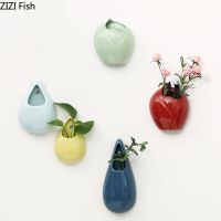 【hot】卍☈ Ceramics Hanging Vases Vase Ornaments No-punching Hydroponics Insert Room Background