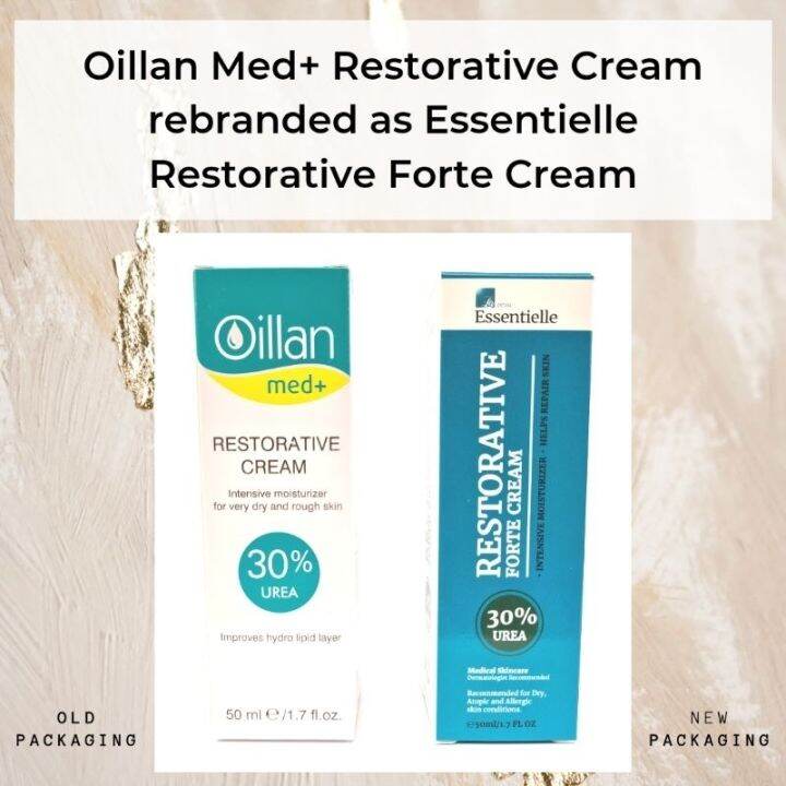 Oillan cream is now Essentielle Restorative Forte cream for chicken