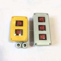 Rocker switch button box RK1-01 rocker power switch button 16A250V self-locking indicator electrical box