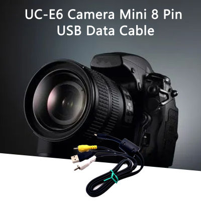 สายออดิโอวีดิโอเอวีส่งข้อมูลได้แบบเสถียร RCA แบบมัลติฟังก์ชัน80ซม. ขนาดเล็กสำหรับกล้อง E6 8ขา USB สายสำหรับข้อมูล Nikon สายลำโพงทนทานต่อการสึกหรอ