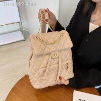 ☞ 2022 Trend Luxury Small Leather Backpacks Female Back Pack Designer Shoulder Side 8153