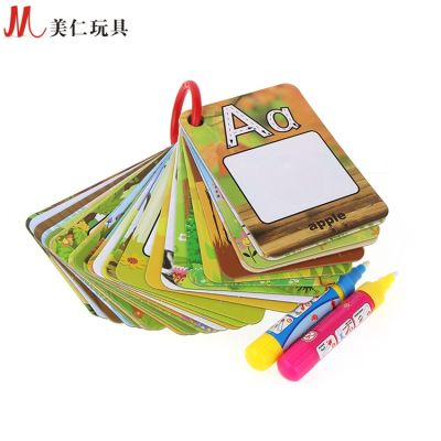 26 letters card Numbers show picture card water color cognitive picture card early childhood educational amazon
