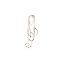 20pcs Mini Rose Gold Note Paper Clips Decorative Gold Music Binder Shape Decor Stationery Supplies For Office Clips