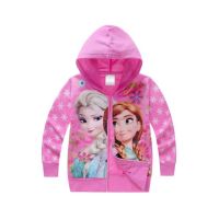 เด็กทารก Anna Elsa Hoodies การ์ตูน Sweatshirt เสื้อผ้าเด็กซิปแขนยาวฤดูใบไม้ผลิฤดูใบไม้ร่วงเสื้อแจ็คเก็ตเด็ก Hooded Tops