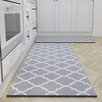 PU kitchen Floor Mats Waterproof Oil-proof Non-slip PVC Thickened Bathroom Rug Long Washable Living Room Bedroom Entrance Carpet