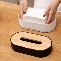 Bamboo Tissue Cover Napkin Holder Case Holder Tissue Toilet Tissue Paper Box Paper Box Dispenser Paper Towel Box Storage Boxes