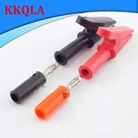 QKKQLA 4mm Banana Plug Probe Test electric Black Red Color Cable Alligator Clip Alligator Socket Insulated Diy Clips