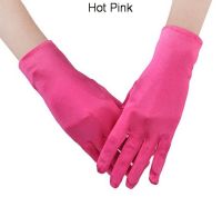 Satin Short Gloves Evening Party Prom Costume Gloves