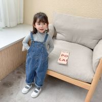 Children Overalls Boys Girls denim Pants Spring Summer all-match Jeans toddler kids Loose Jumpsuit