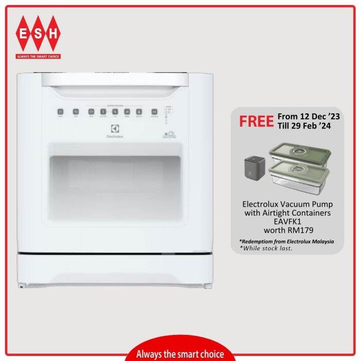 Electrolux ESF6010BW 55cm Compact Dishwasher (Deliver within Klang Valley Only) Lazada