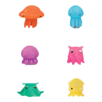 Original Kawaii Gashapon แคปซูลของเล่นแมงกะพรุน Squid Lamp Extrusion Marine Life Light น่ารัก Pvc Desktop Decor เด็ก Gift