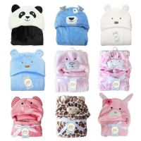 hotx 【cw】 1pc Baby Bathrobe Cartoon Blanket Kids Hooded ToddlerBath ToweL