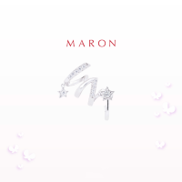 MARON✨ [ของแท้] Feo Stars Earring ชุบสี White Gold ต่างหูหนีบ พลอยเพทายสีขาว เงินแท้925