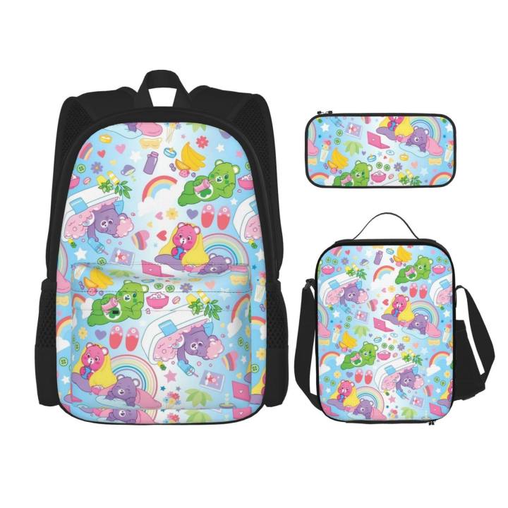 care-bears-children-backpack-set-with-schoolbag-lunch-bag-pencil-case-backpack