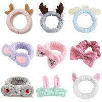 2021Wash Face Headband Letter Soft Warm Bow Makeup Hairbands Animal Ears Girls Elastic Holder Hair Bands Turban Hair Accessories