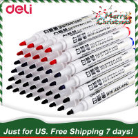 Deli 2mm Pen Point Erasable Waterborne Whiteboard Marker 10 pcs Pack