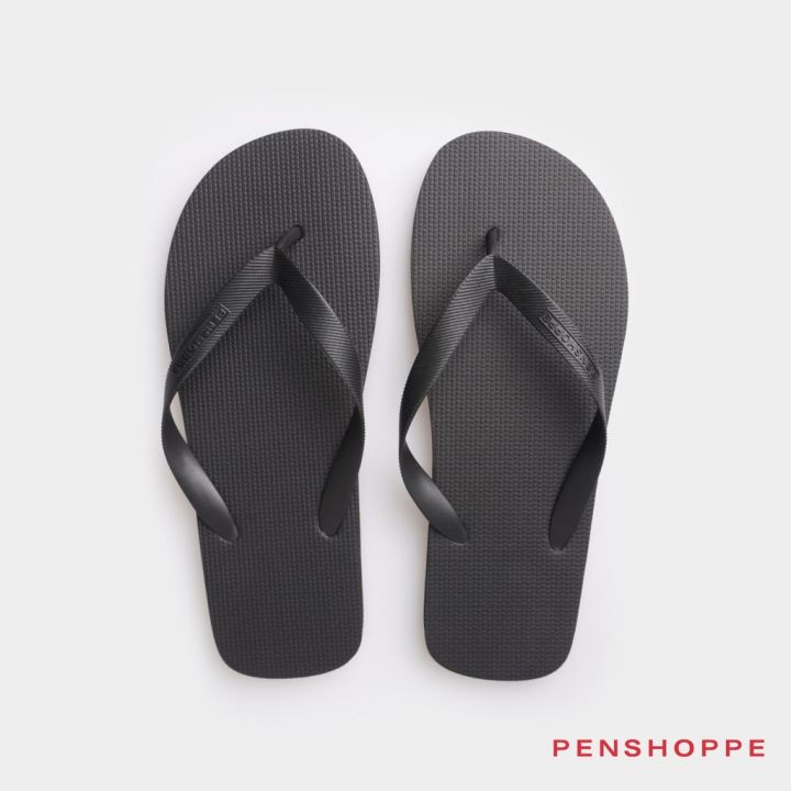 Penshoppe Basic Flip Flops Slippers For Men (Black) | Lazada PH