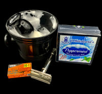 Double Edge Wet Shaving Starter Kit with Whitebeard Shaving Soap, Razor, Brush, Mixing Bowl and Gillette Razors