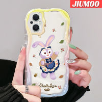 เคส JIUMOO สำหรับ OPPO Reno 7Z 5G Reno 8Z Reno7 Lite Reno8 Lite F21 Pro 5G F21s Pro 5G เคสลายการ์ตูนกระต่ายสีม่วงหลากสีน่ารักกันกระแทกแบบใสนิ่มเคสมือถือสร้างสรรค์ฝาครอบโปร่งใสลายกล้องถ่ายรูปป้องกันซิลิโคน