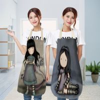 2023 Cartoon Character Apron Household Cooking Baking Accessories Kitchen Housework Cleaning Antifouling Apron Kitchen Delantal