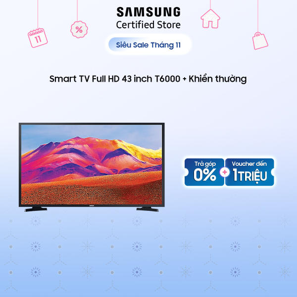 Smart TV Full HD 43 inch 43T6000 |Full HD | Purcolor màu sắc sóng động