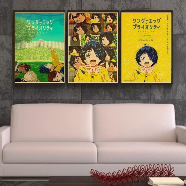 ใหม่-anime-wonder-egg-priority-โปสเตอร์-hd-กระดาษพิมพ์อะนิเมะโปสเตอร์-home-wall-art-decor-ห้องนั่งเล่น-study-bar-wall-art-ภาพวาด