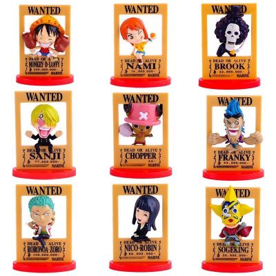 Action FiguresZZOOI 9pcs/set Anime One Piece Luffy Zoro Doll Action Figure Nami Sanji Decoration Cartoons Pirate Wanted Model Collection Toys Gift Action Figures
