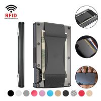 hot！【DT】☇❖♠  Rfid Metal Credit Card Holder Magsafe Wallets Men Thin Bank Cardholder Wallet Male Money for 2023