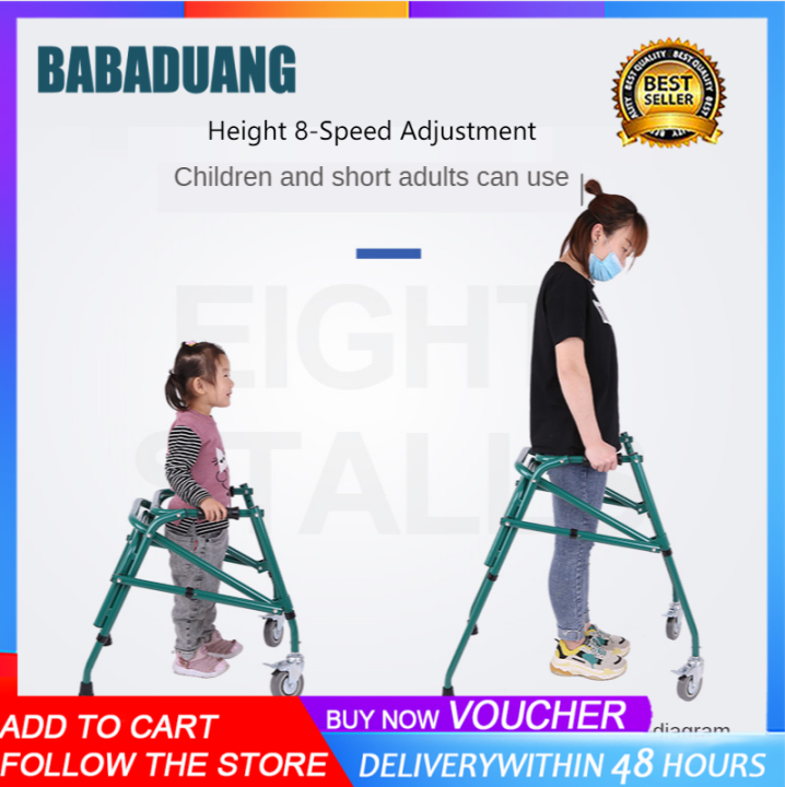 Vertical walker, standing folding roller walker, walker, suitable for