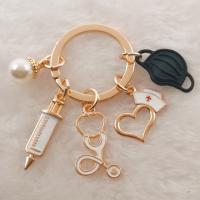 New Design Keychain Doctor Stethoscope Syringe Face Souvenir