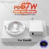 Hjghfhf 67W USB สำหรับเครื่องชาร์จ13 11 12S Note Poco F4 F5 Type C