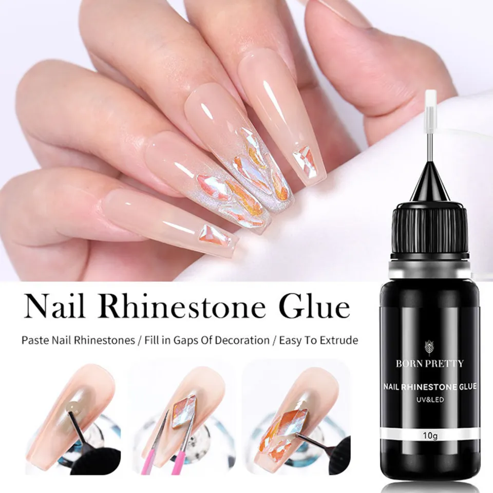 How to Use Nail Rhinestone Glue - Born Pretty Nail Glue - DIY