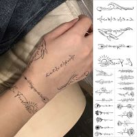 hot！【DT】✇▫  Temporary Sticker Whale Text Child Hand Fake Tatto Flash Wrist Tatoo Man