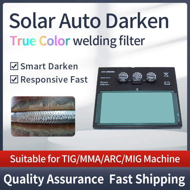 Solar Auto Darkening Shading Welding Filter Lens With Li Ion Battery Welder Glasses For Welding