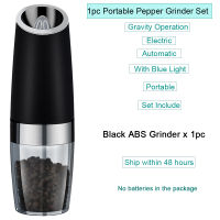 LED Automatic Salt Pepper Mill Grinder Electric Stainless Steel Light Gravity Operated Mills Kitchen Spice Tools for Kitchen