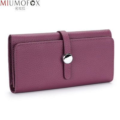 2022 Fashion Luxury Designer Womens Travel Wallet Large Capacity First Layer Cowhide Leather Purse for Cards Clutch Phone Bags