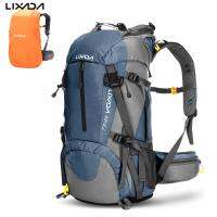 Lixada 50L Waterproof Climbing Bag With Rain Cover Nylon Rucksack Outdoor Sport Backpacking Camping Travel Trekking Bag Knapsack