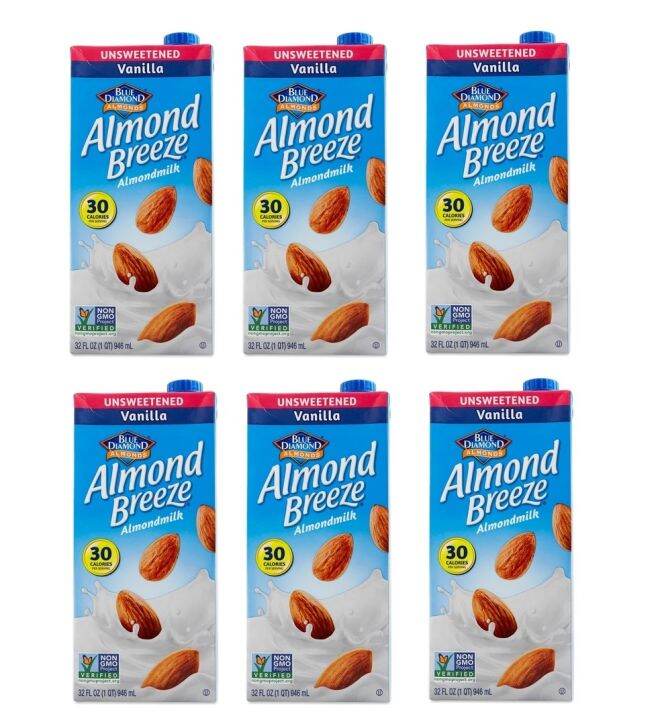 Almond Breeze Dairy Free Almondmilk, Unsweetened Vanilla, 32Ounce