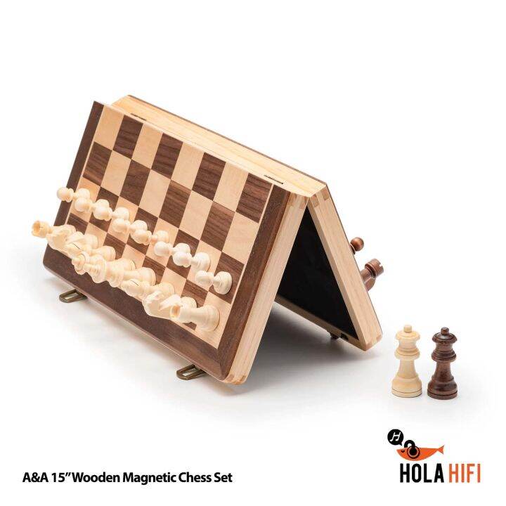 a-amp-a-15-wooden-magnetic-chess-set-ชุดกระดานหมากรุก-พับเก็บได้-ระบบแม่เหล็ก