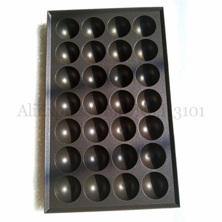 nonstick-takoyaki-grill-tray-octopus-ball-plate-spare-part-of-takoyaki-stove-aluminium-alloy-28-holes-diameter-40mm