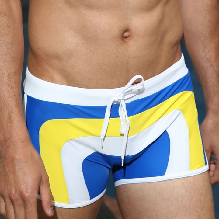 ขายดีแบรนด์กางเกงบ็อกเซอร์ผู้ชายกางเกงว่ายน้ำกางเกงขาสั้นชายหาดชุดว่ายน้ำ-hi-q-พร้อมกระเป๋ากางเกงชุดกีฬาบุรุษเซ็กซี่