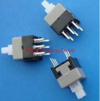 100PCS 8.5X8.5mm 3Pin Push Tactile Power Micro Switch Self lock OnOff button Latching switch