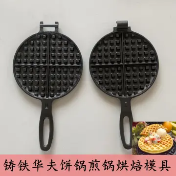 Electric Waffle Pancake Maker Waffle Stick Machine Pine Tree Mould Iron  Cast Pan