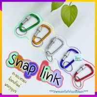 Snap Link แพ็คละ 5 ตัว (คละสี) สแนปลิงค์ ขนาด 5 ซม. พวงกุญแจ ตะขอสแตนเลส พวงกุญแจสแตนเลส คาราไบเนอร์ carabiner