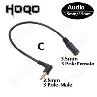 90 Degree 3.5 mm 3 Pole Jack extension Cable Trs 3.5mm 3pin male to female Right Angle extender Stereo Aux Audio cabo Cables