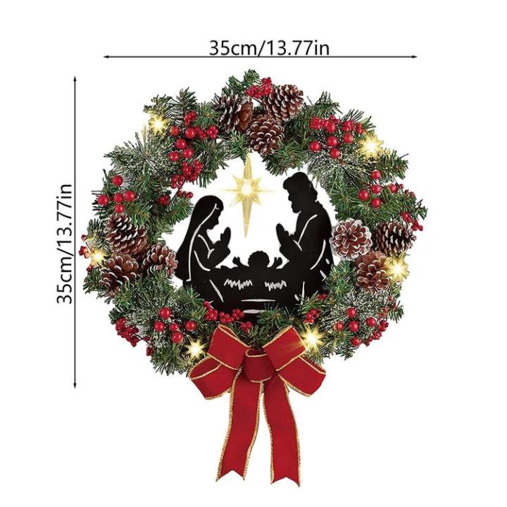 prelit-artificial-christmas-wreath-prelit-christmas-wreath-with-red-bows-rustic-prelit-artificial-christmas-wreath-for-farmhouse-holidays-decorations-helpful